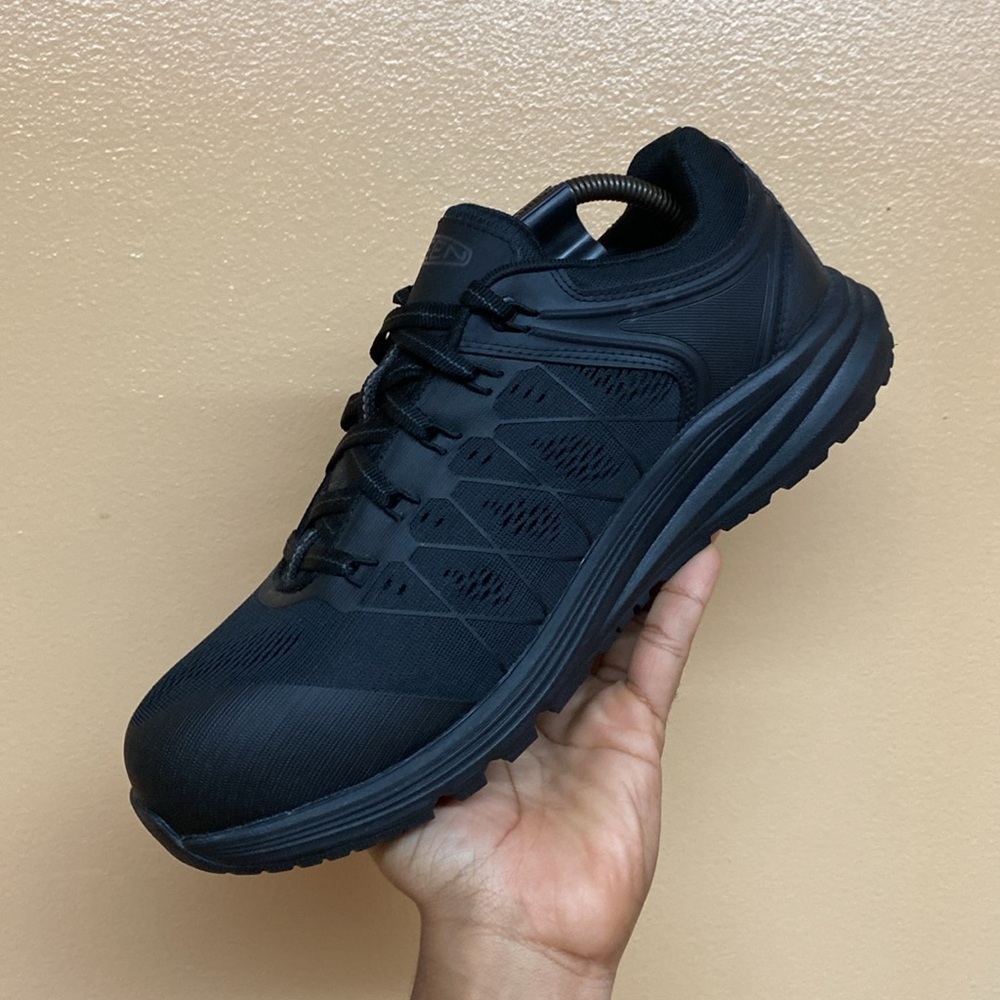 KEEN Utility Vista Energy Konnect Fit XT Steel Toe Work Sneakers “Triple Black” - Picture 8 of 17
